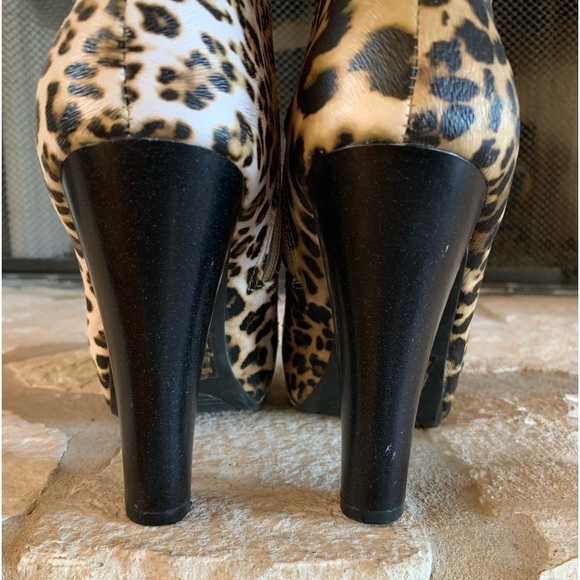 Charlotte Russe Leopard Print Boots - Picture 4 of 11
